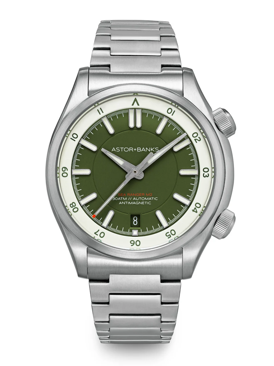 Astor+Banks Sea Ranger M2 Army Green 40 mm kol saati