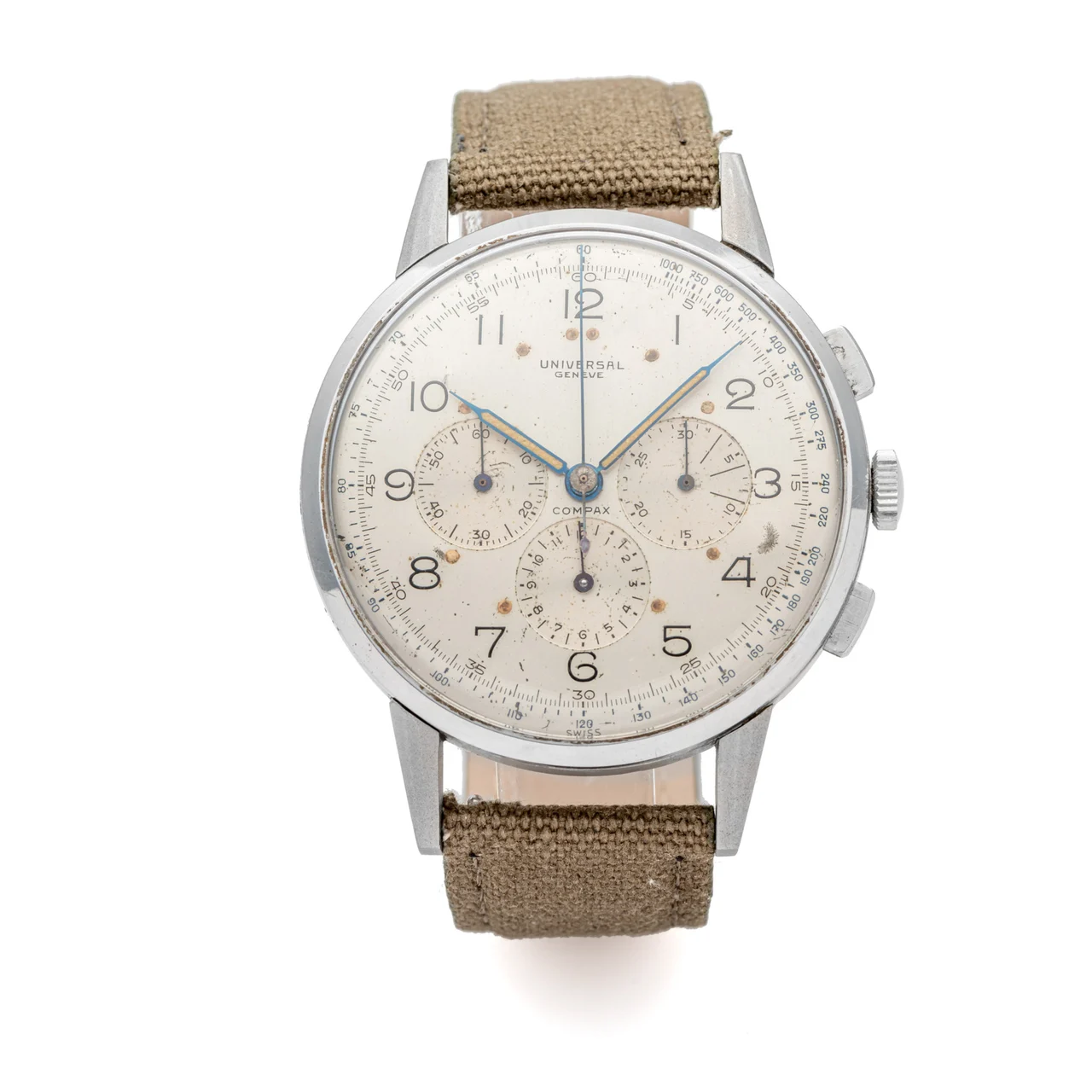 Universal UNIVERSAL, REF. 22430, “UNIVERSALONE”, OVERSIZE PILOT CHRONOGRAPH, STEEL kol saati