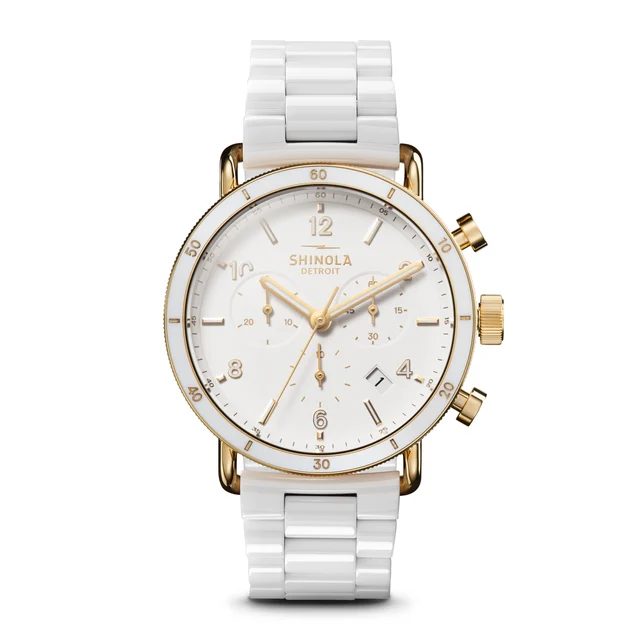Shinola Canfield S0120183152-1-SoftWht-40-USA kol saati