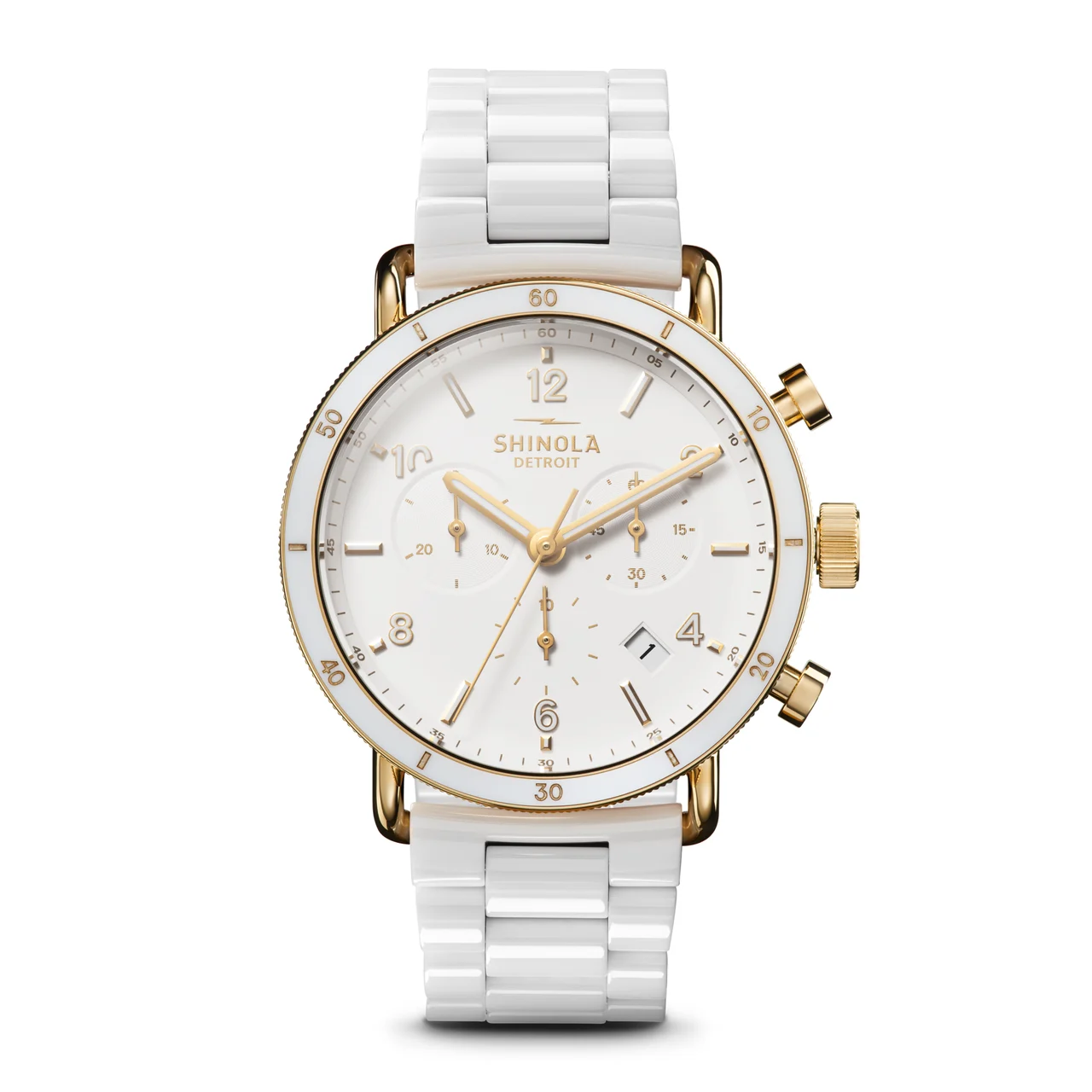 Shinola Canfield S0120183152-1-SoftWht-40-USA 40 mm kol saati