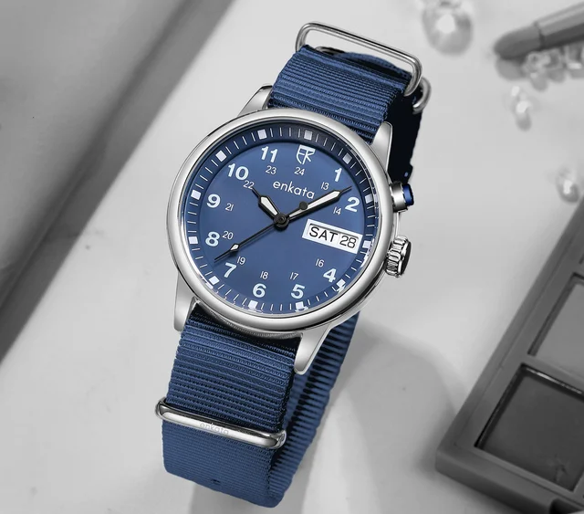 Enkatawatches Atlas – Dark Teal Canvas kol saati