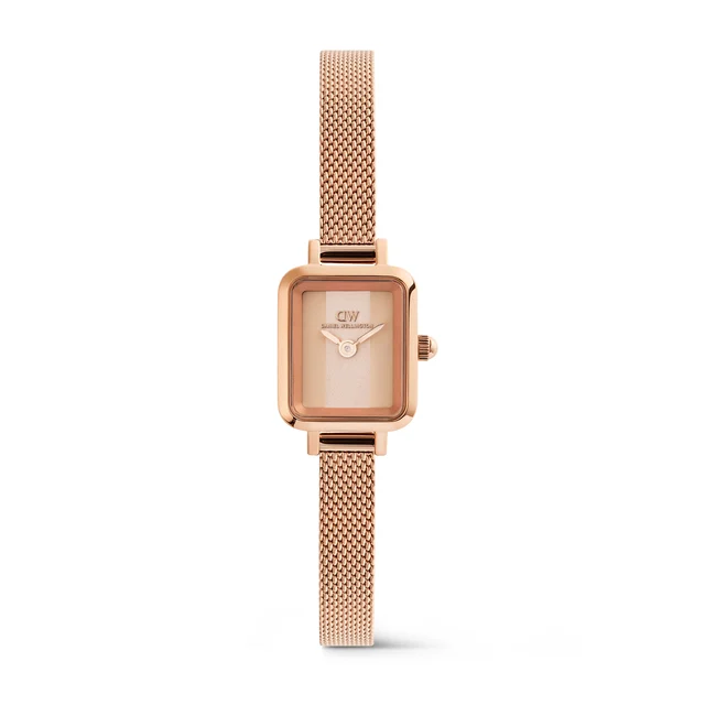 DANIEL WELLINGTON Quadro Mini Melrose Conwy Rose Gold DW00100962 kol saati