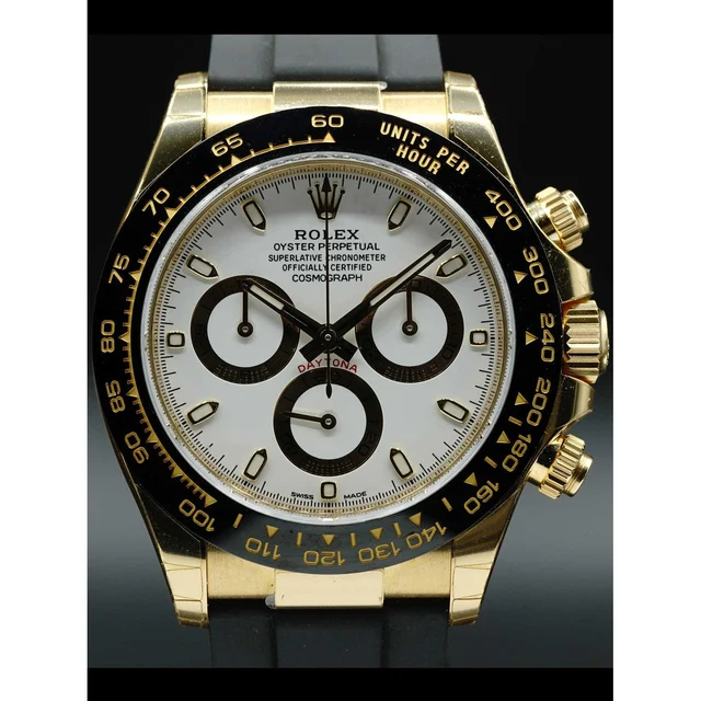 Rolex Daytona Yellow Gold Ceramic White 116518LN 210000023870 kol saati