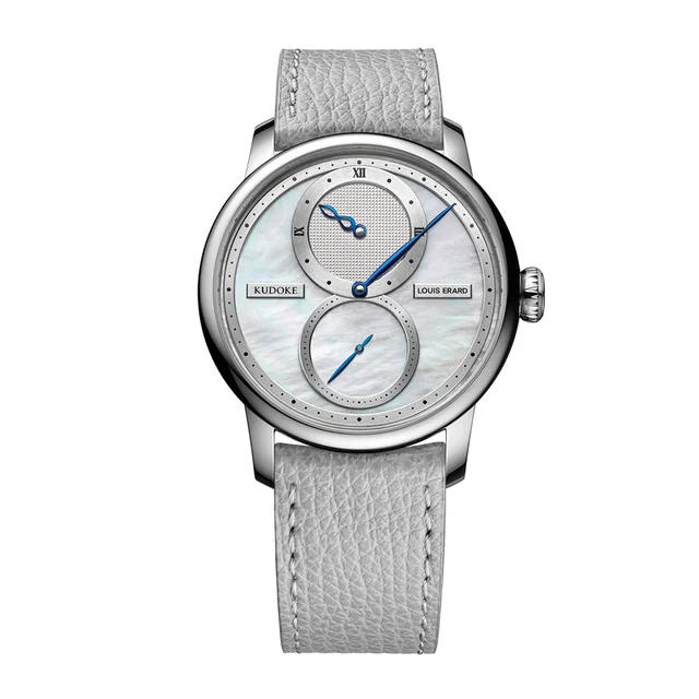 Louis Erard KUDOKE Le Régulateur 42mm - White, Mother-of-Pearl on Leather Strap 85237AA44.