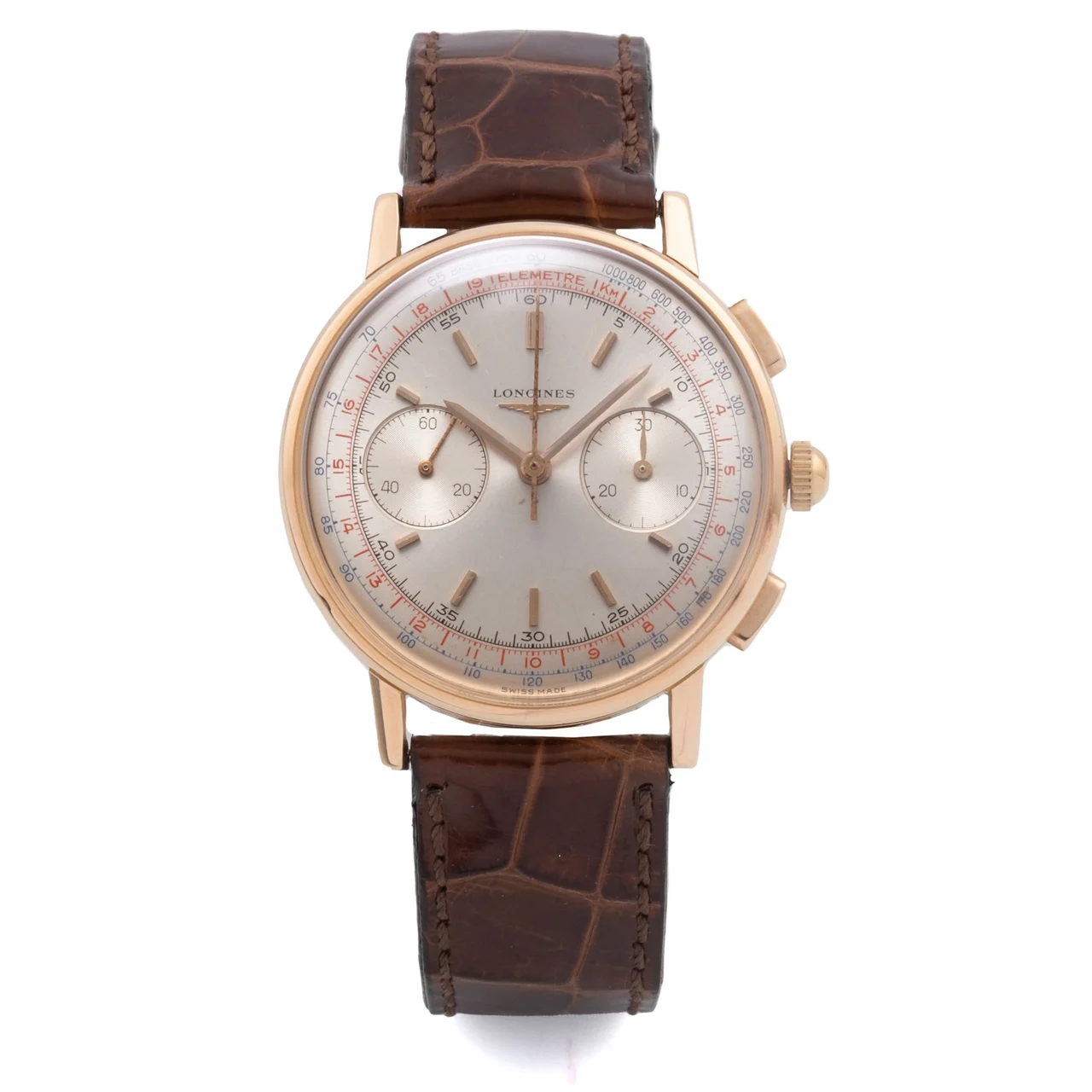 Longines LONGINES REF 7414, CHRONO, PINK GOLD 18K kol saati