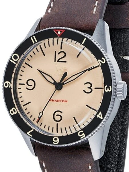 Lew and Huey Phantom Automatic Pilot Watch with Fully Luminous Dial and Acrylic Crystal #W