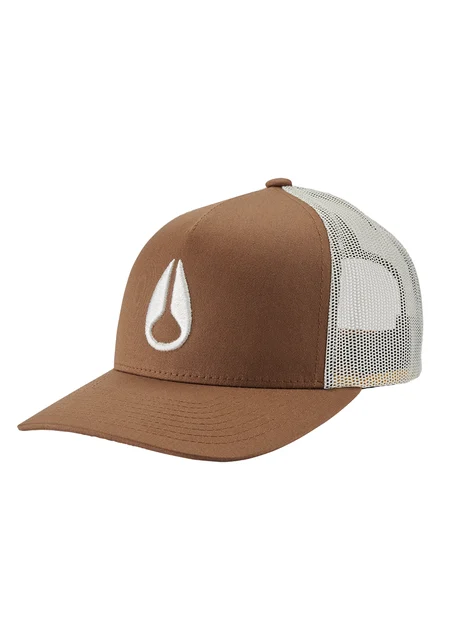 Nixon US Iconed Trucker Hat - Brown / Off White C1862-5074-00 kol saati