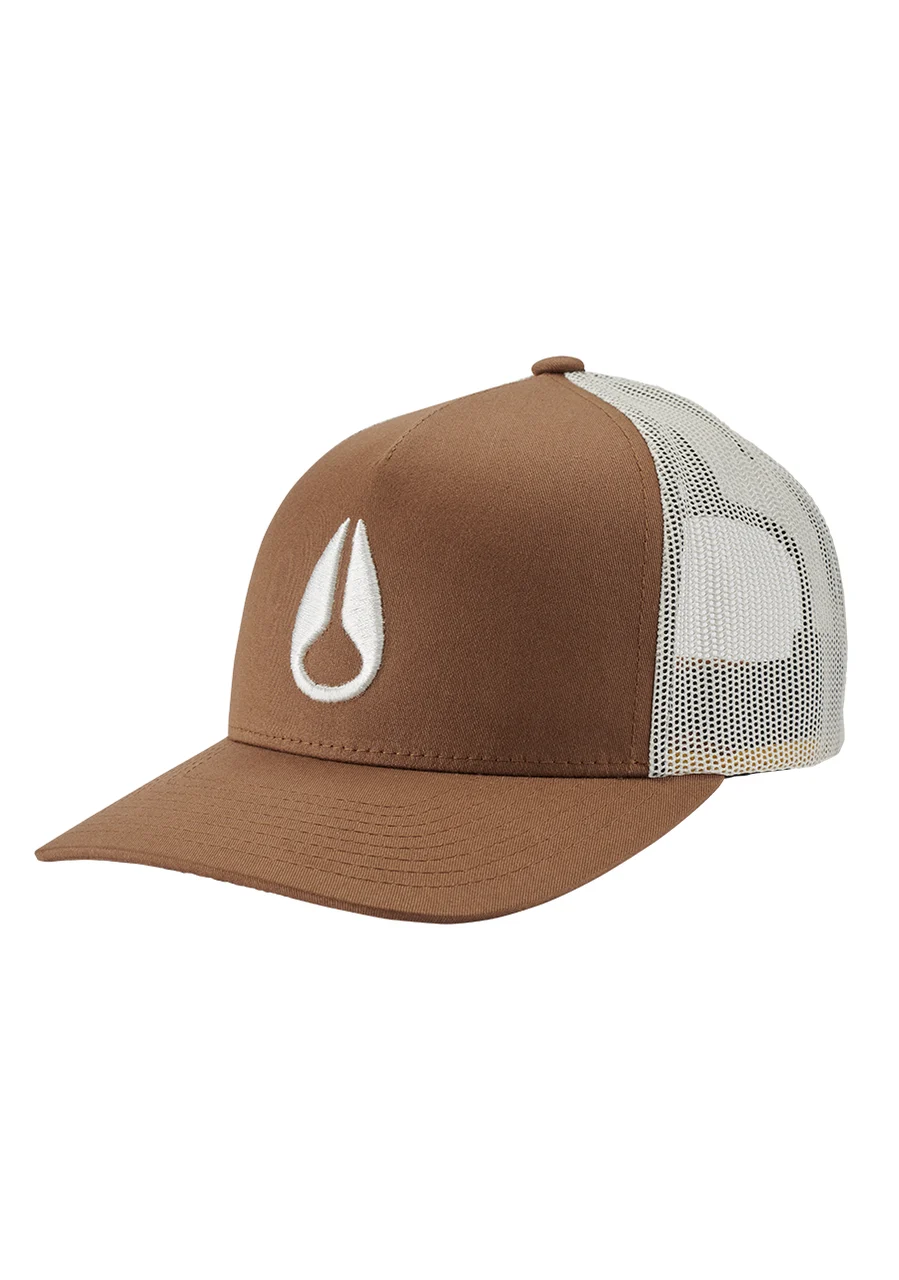 Nixon US Iconed Trucker Hat - Brown / Off White C1862-5074-00 kol saati