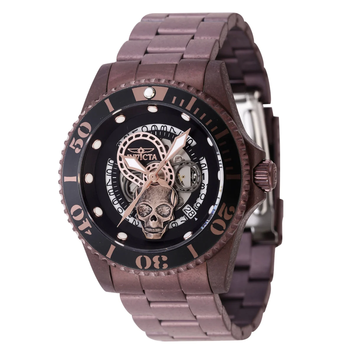 Invicta Pro Diver Bathyos Automatic Watch - 43mm, Brown (46679) 43 mm kol saati