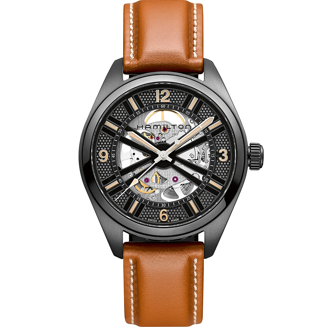 Hamilton Khaki Field Skeleton Auto H72585535 42 mm kol saati
