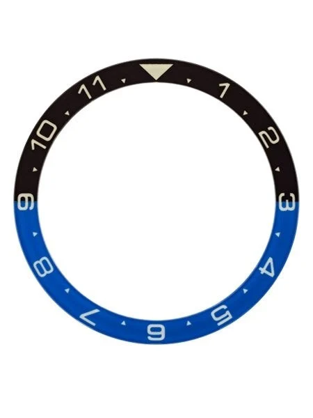 Islander "Batman" (Dual-Time) Luminous Sapphire Bezel Insert for Seiko SKX007, SKX009, SKX011 #C33 43 mm kol saati