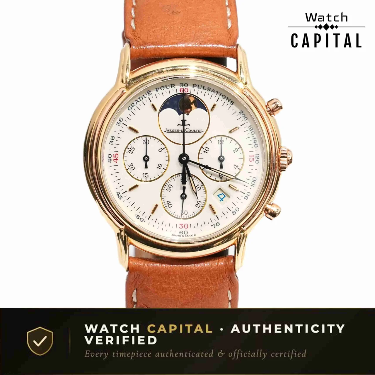 Jaeger-Lecoultre Odysseus Chronograph 165.7.30 Pre-Owned Jaeger-LeCoultre Odysseus Chronograph 165.7.30 35 mm kol saati