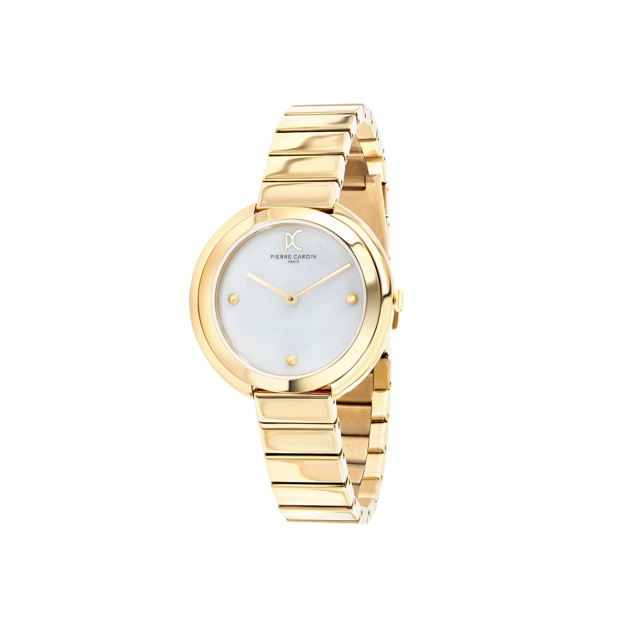 MONTMARTRE Gold Watch with Metal Link Strap CMC.8005 36 mm kol saati