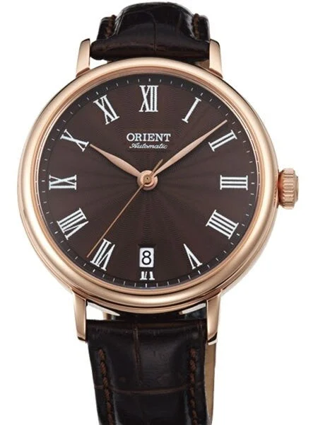 Orient Scratch and Dent - Soma Automatic Dress Watch with Maroon Dial and Rose Goldtone Ca