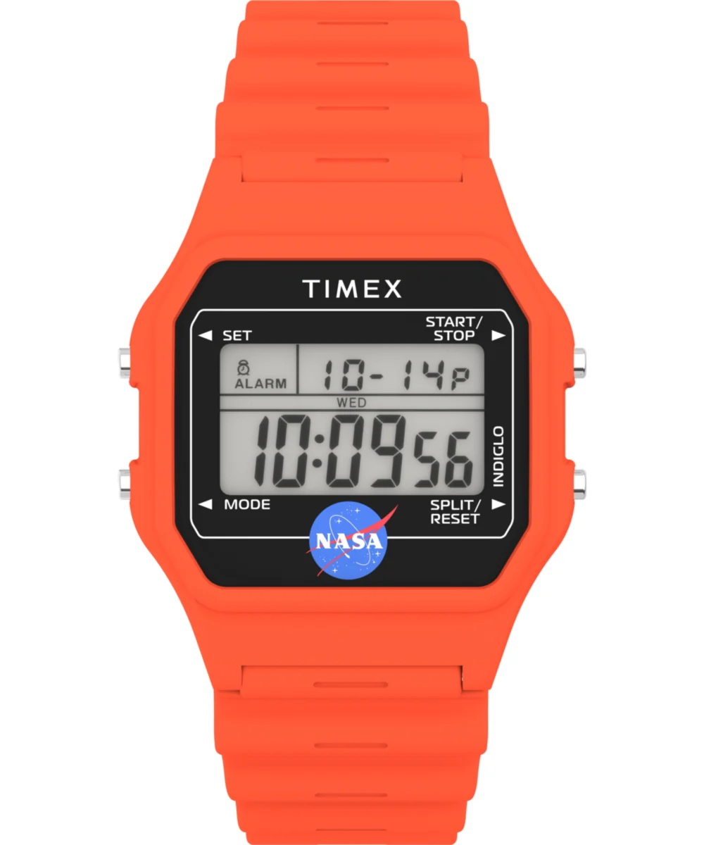 Timex Main Street NASA Artemis Digital 36mm Resin Strap Watch TW2Y13300 36 mm kol saati