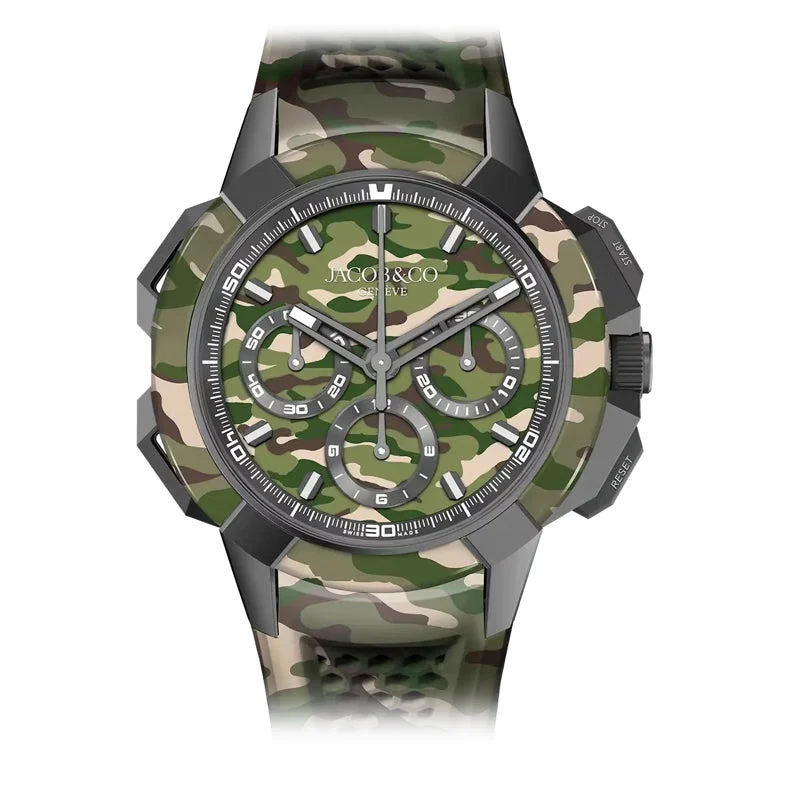 Jacob & Co. Jacob & Co. EC440.20.AB.AA.A Epic X Chrono 44mm Tri-Compax 44 mm kol saati