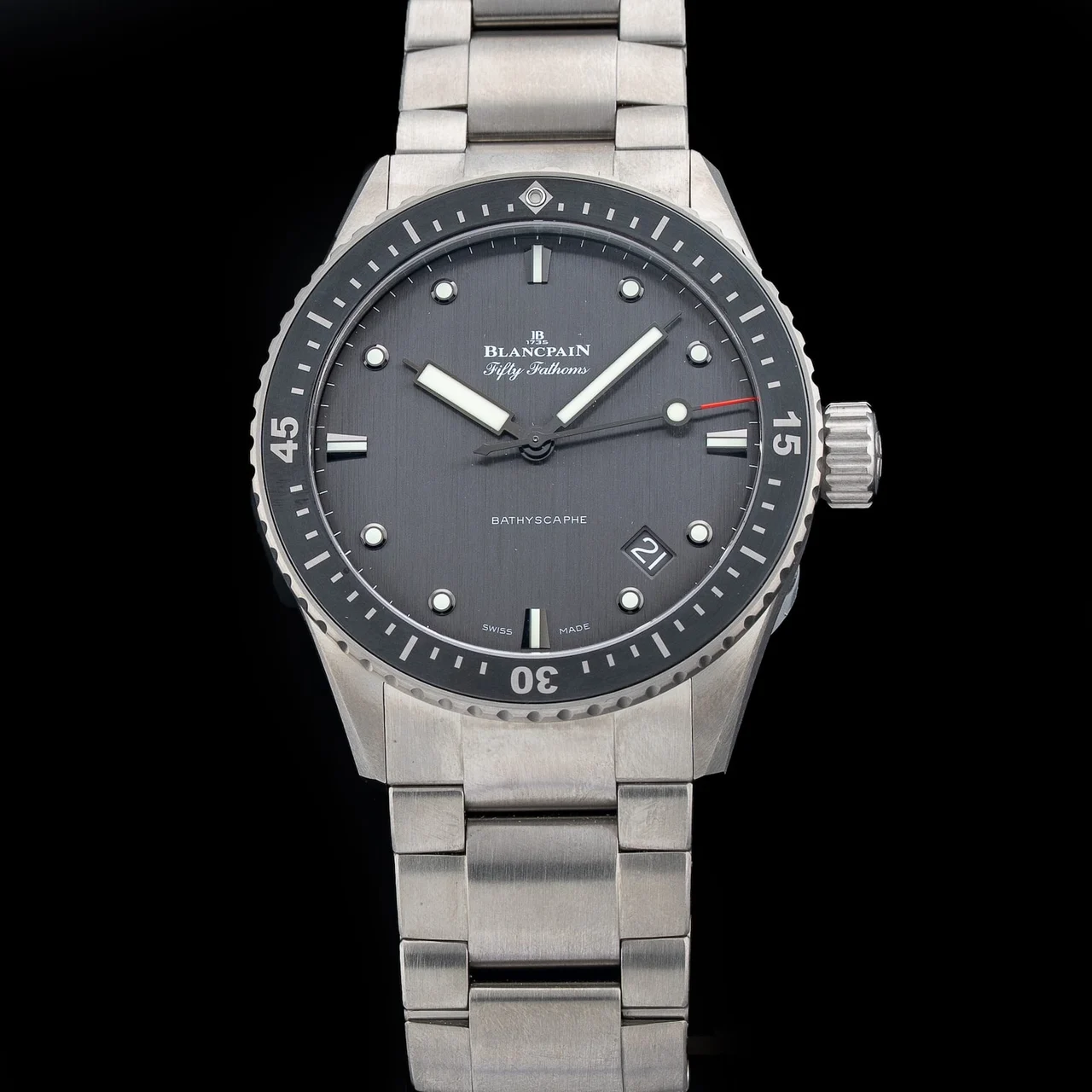 Blancpain Fifty Fathoms Bathyscaphe 5000 1210 98S NAP210009N4108 kol saati