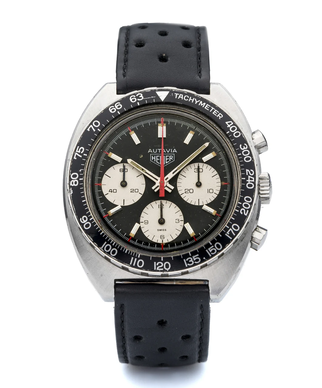 Heuer HEUER , REF. 73663, AUTAVIA A fine, manual, stainless steel chronograph wristwatch. kol saati