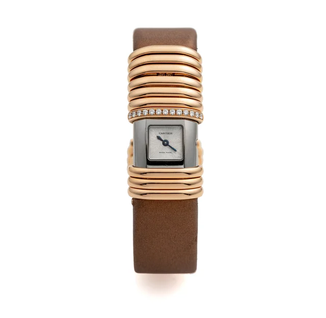 Cartier Ref. 2611, ’s, quartz; “Declaration”; titanium, 18K pink gold and diamonds kol saa