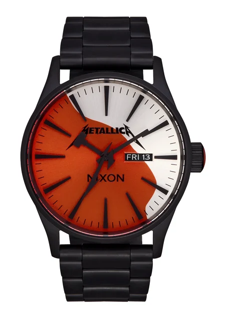 Nixon US Metallica Sentry Stainless Steel - Black / Kill Em All A1425-3102-00 kol saati
