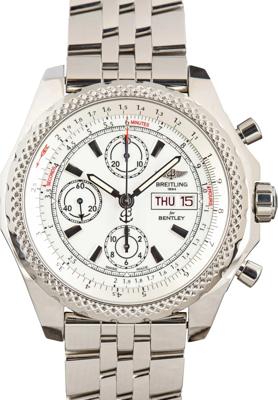Breitling Bentley GT II Stainless Steel White Dial A1336512A736 kol saati