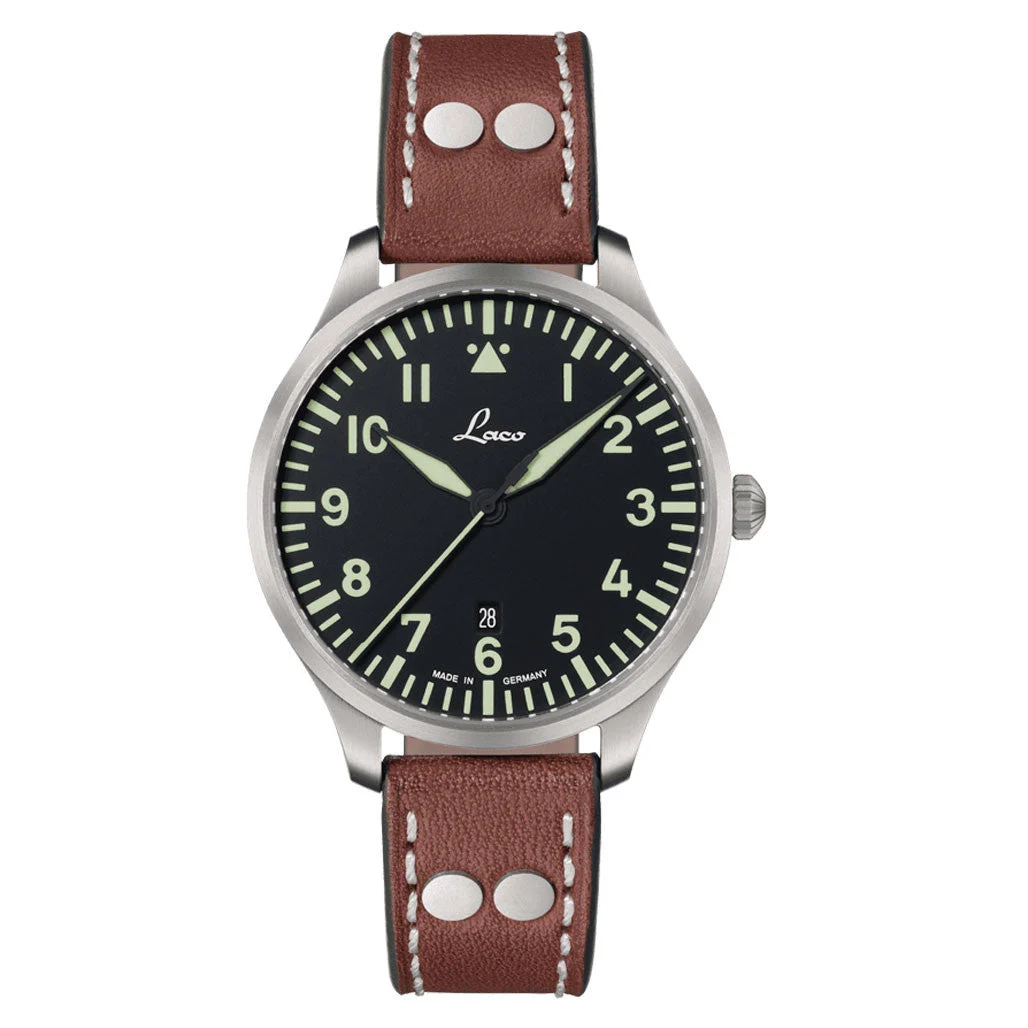Laco Scratch and Dent - Genf 40mm Pilot Quartz Watch #SND1007 40 mm kol saati