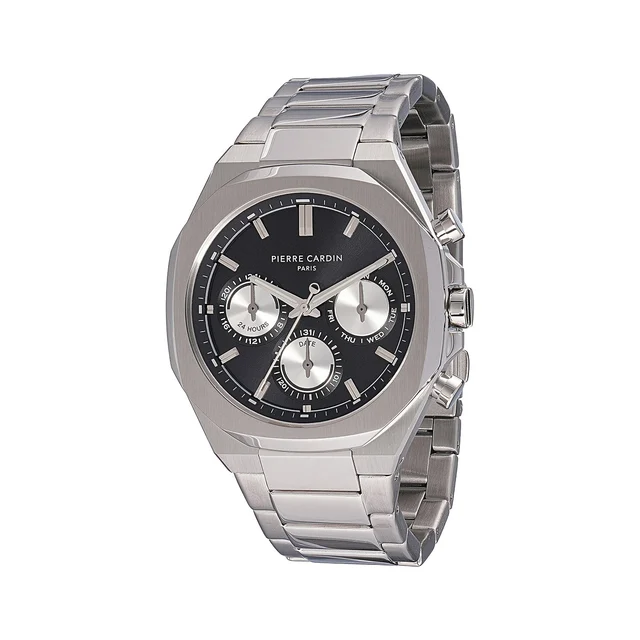 Elysee Maison 8 Vogue Men’s 42mm Stainless Steel Watch - Black Dial with Panda Eyes and Me