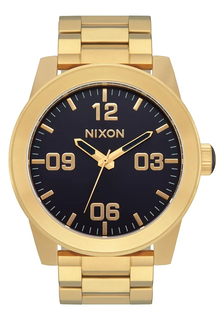 Nixon US Corporal Stainless Steel - Gold / Indigo A346-2033-00 kol saati