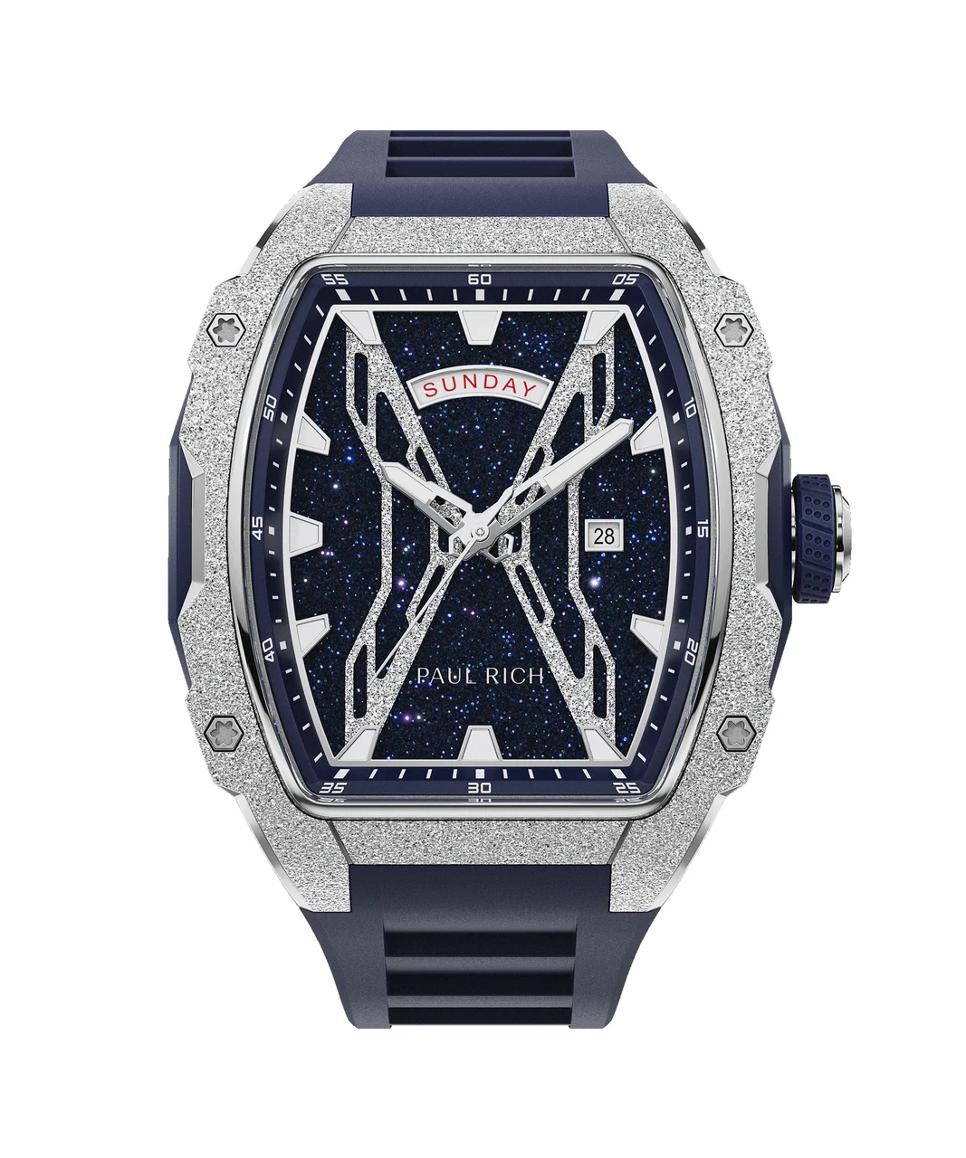 Paul Rich Astro Day & Date 5188Bsilverblue 43 mm kol saati