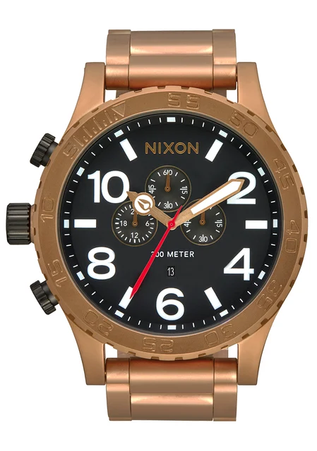 Nixon US Chrono - Bronze / Black A1389-5145-00 kol saati