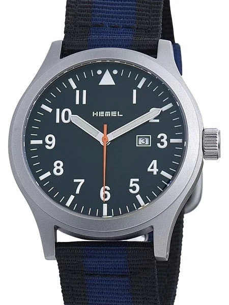 Hemel Swiss ETA Quartz Field Watch with Matte Black Dial and Sapphire Crystal #HM7 kol saa