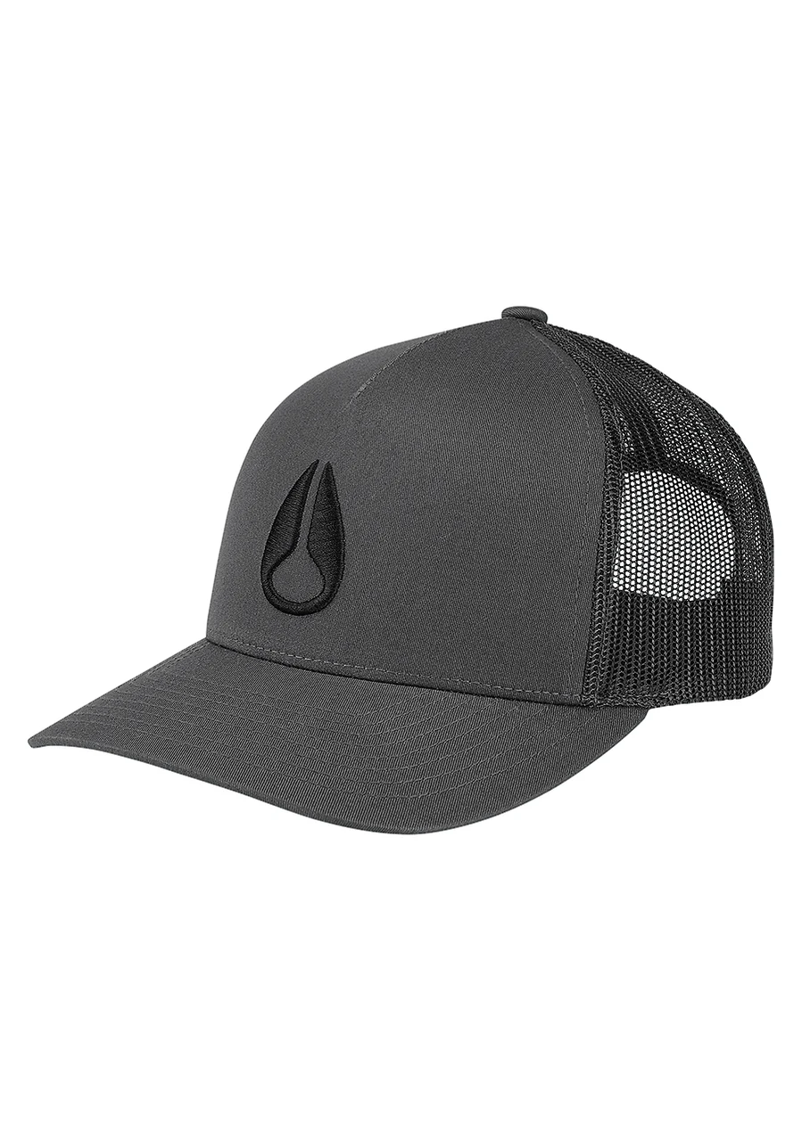 Nixon US Iconed Trucker Hat - Charcoal / Black C1862-670-00 kol saati