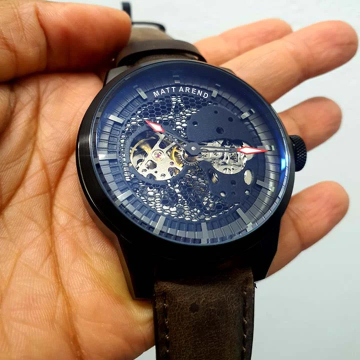 Matt Arend Black Star 51 Skeleton MA 717 BLACK STAR 51 SKELETON 52 mm kol saati