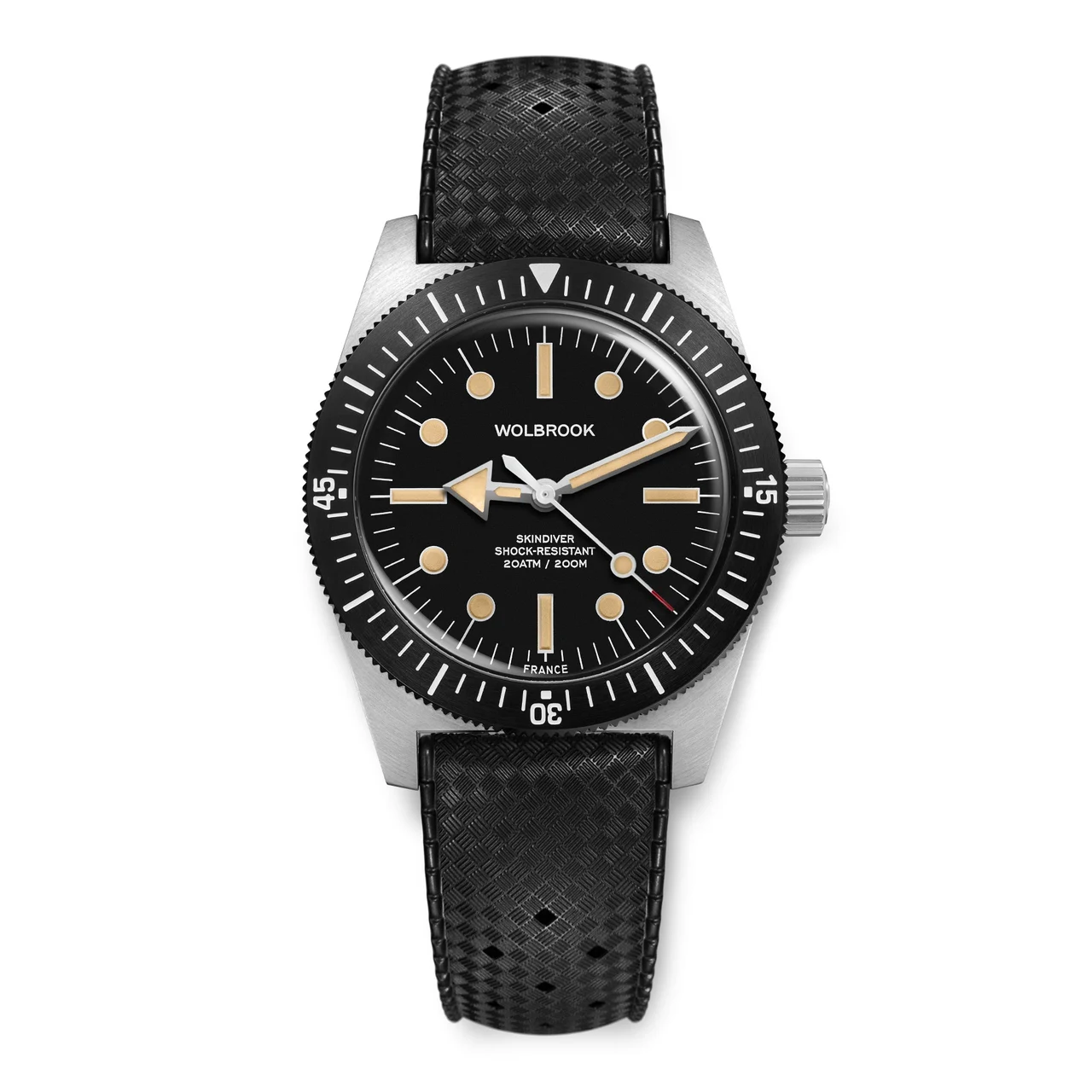 Wolbrook 25-SA38-003-RB1-BLK-STL-LE1 38 mm kol saati