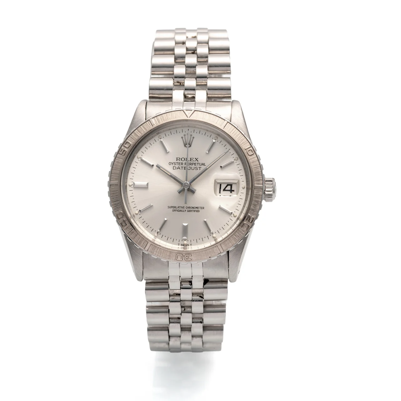 Rolex ROLEX, REF. 16250, DATEJUST TURNOGRAPH, WHITE GOLD BEZEL, STEEL 36 mm kol saati