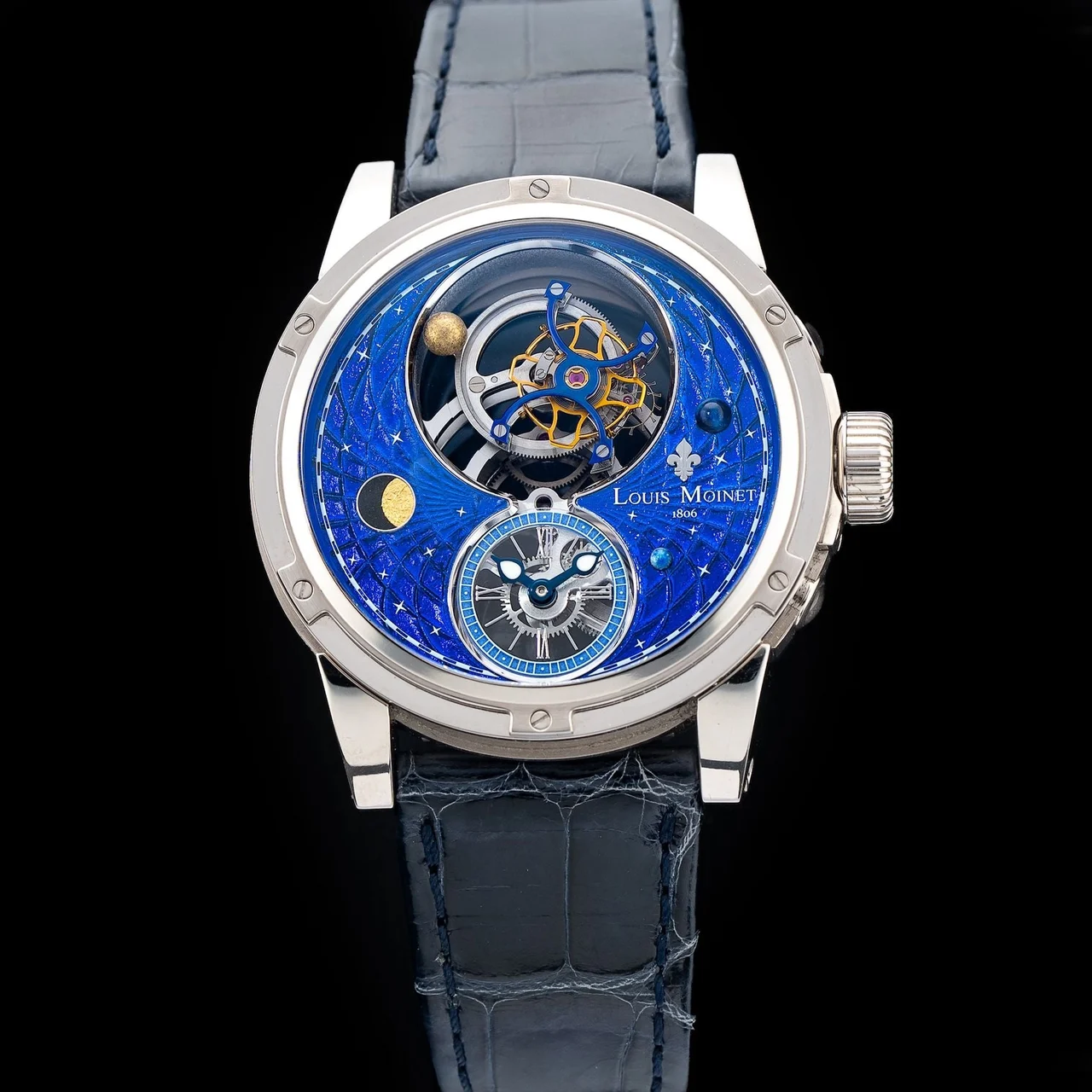 Louis Moinet Space Mystery 210000043198 46 mm kol saati