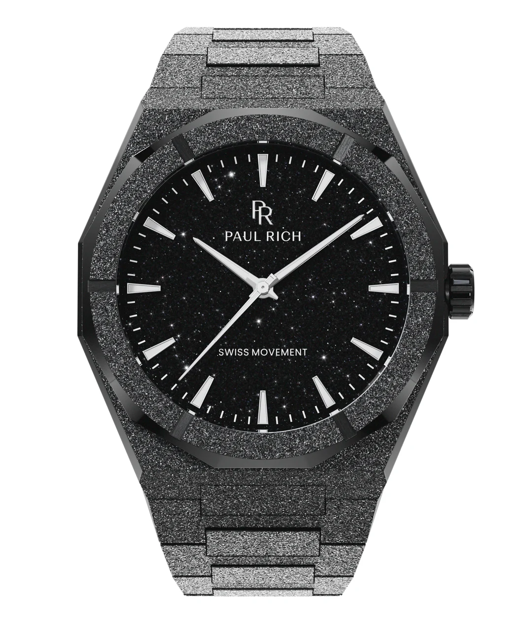 Paul Rich Frosted Star Dust II PR99II - Black Black 43 mm kol saati