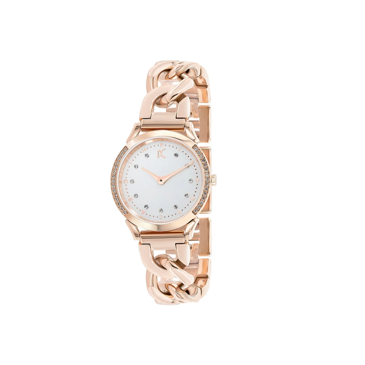 PIGALLE WOMENS Pigalle Rose Gold Watch with Crystals and Metal Chain Link Strap CPI.2578 32 mm kol saati