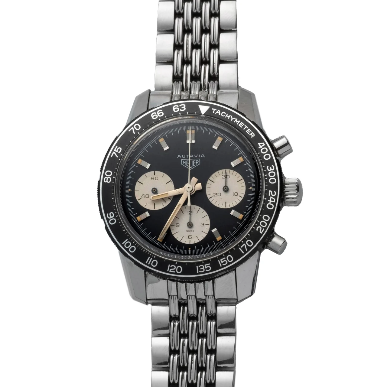 Heuer Ref.2446T Autavia, Three Counter Chronograph, Steel kol saati