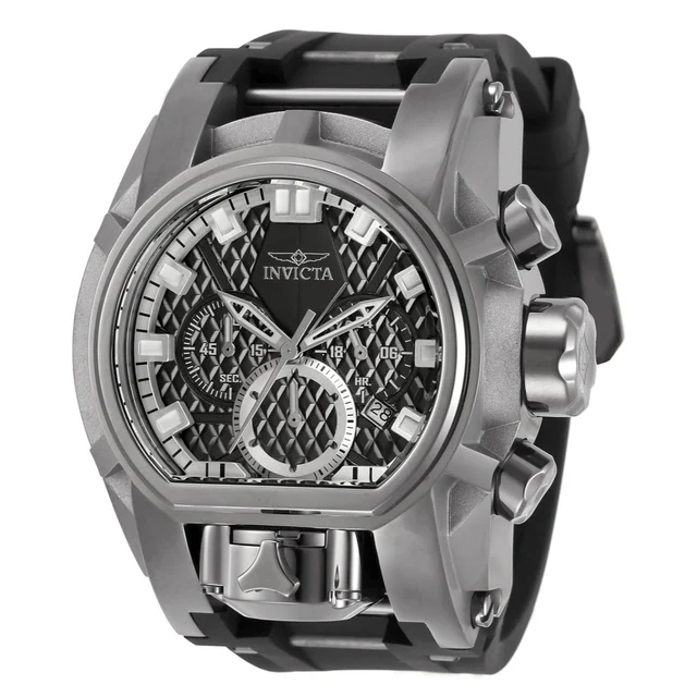 Invicta Bolt Zeus Magnum Watch - 52mm, Black, Titanium (32685) kol saati