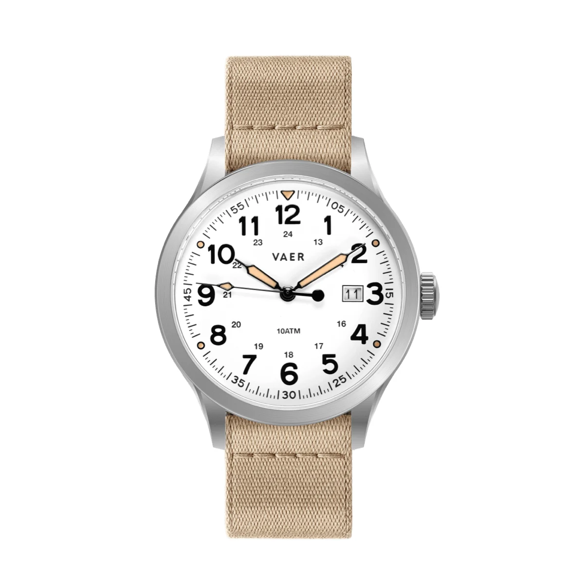 Vaer S5-FW42-SIL20BLK-NY20KHA 42 mm kol saati