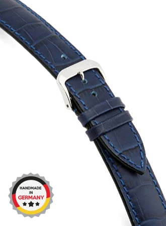 RIOS Grained Leather Louisiana - Navy - Alligator Grained 5020/RI kol saati