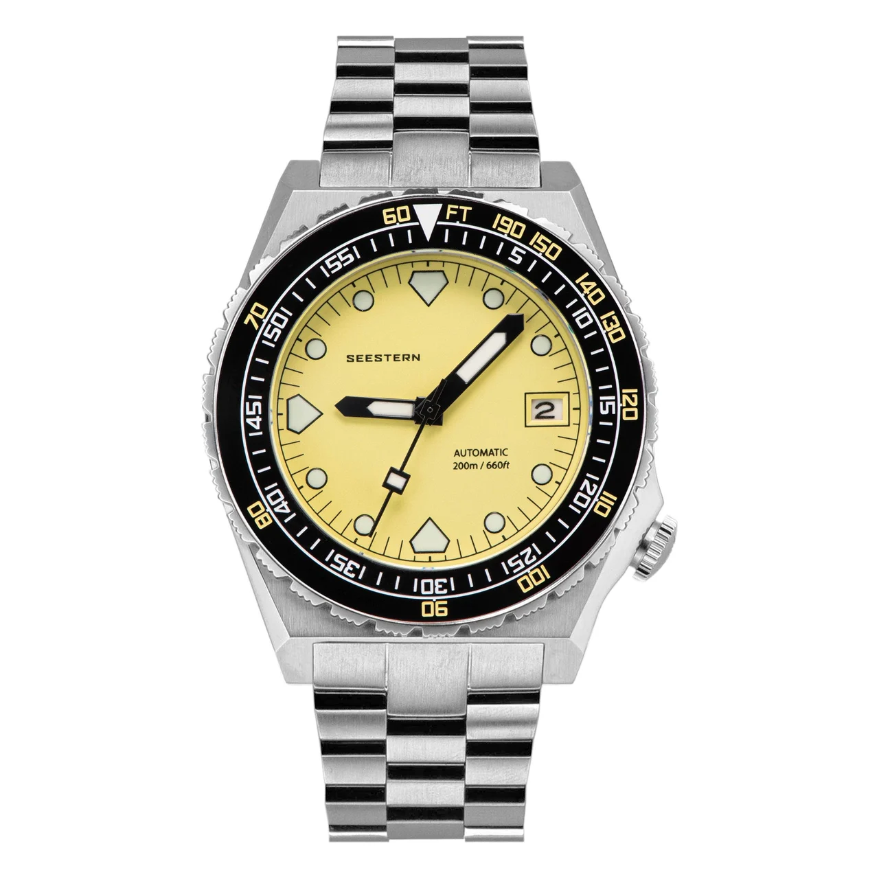 Sugess Seestern Vintage 407 600T Yellow Dial Ceramic Bezel seestern-vintage-s407-600t-yellow-dial 48 mm kol saati