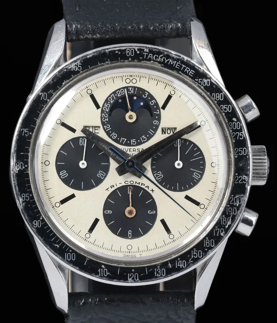 Crown Vintage UNIVERSAL-GENEVE-TRI-COMPAX-88110/01-ERIC-CLAPTON-37MM-1960s kol saati