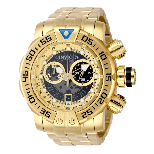 Invicta Sea Hunter Vandal Swiss Ronda Z50 Caliber Watch - 57mm. Gold (49610) kol saati