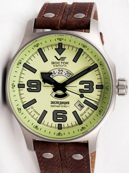 Vostok Europe Vostok-Europe Expedition North Pole-1 Automatic Watch with 24-hour Sub-Dial #5955225 47 mm kol saati