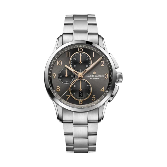 Maurice Lacroix Pontos Chronograph 43 mm - Gunmetal PT6388-SS002-321-1 kol saati