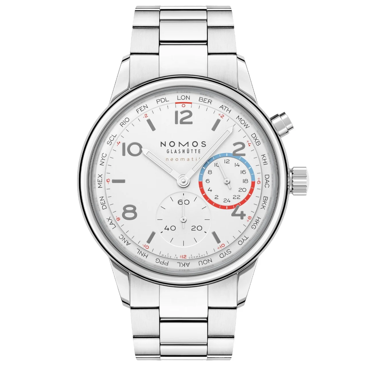 NOMOS Glashütte Club Sport Neomatic Worldtimer 792.SB kol saati