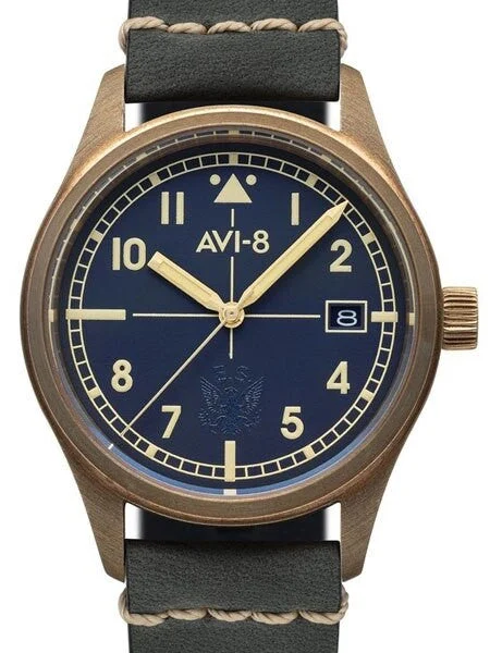 AVI-8 Flyboy Eagle Squadron Bronze Pilot Watch with an Automatic Movement, AR Sapphire Cry