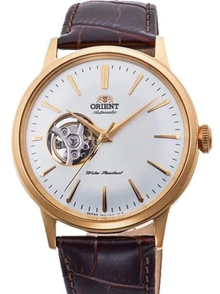 Orient Open-Heart Automatic Dress Watch with White Dial #RA-AG0003S10A 40.5 mm kol saati